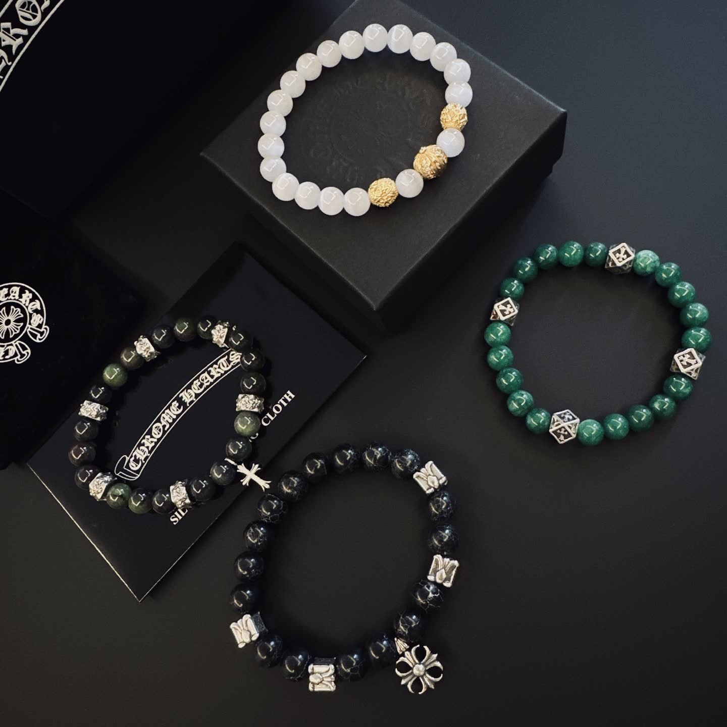 Chrome Hearts Gemstone Bracelets Set
